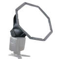 20cm Universal Octangle Style Flash Folding Soft Box, Without Flash Light Holder(Black + White)