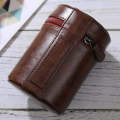 Medium Lens Case Zippered PU Leather Pouch Box for DSLR Camera Lens, Size: 13x9x9cm(Coffee)