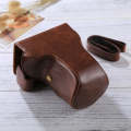 Full Body Camera PU Leather Case Bag with Strap for FUJIFILM X-E3 (18-55mm / XF 23mm Lens)(Coffee)