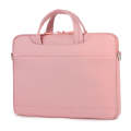For 13.3-14 inch Laptop Multi-function Laptop Single Shoulder Bag Handbag(Pink)