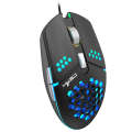 HXSJ J400 6 Keys 8000DPI RGB Light Fan Cooling Gaming Wired Mouse