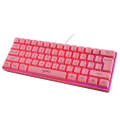 HXSJ V700 61 Keys RGB Lighting Gaming Wired Keyboard (Pink)