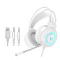 2 PCS G58 Head-Mounted Gaming Wired Headset with Microphone, Cable Length: about 2m, Color:White ...