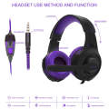 Anivia AH68 3.5mm Wired Gaming Headset with Microphone(Black Purple)