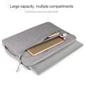 ND01DS Polyester Notebook Laptop Liner Bag with Small Bag, Size:14.1-15.4 inch(Hemp Grey)