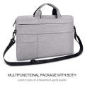 ND05SDJ Oxford Cloth + Nylon Laptop Portable Shoulder Bag, Size:14.1-15.4 inch(Hemp Gray)