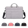 ND05SDJ Oxford Cloth + Nylon Laptop Portable Shoulder Bag, Size:15.6 inch(Hemp Gray)