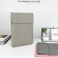 PU02 Ultra-thin Notebook Liner Bag with Small Bag, Size:13.3 inch(Dark Grey)