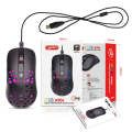 HXSJ A904 RGB Light Macro Programming Mechanical Gaming Wired Mouse(Black)