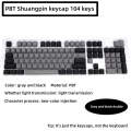HXSJ P9 104 Keys PBT Color Mechanical Keyboard Keycaps(Black)