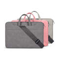ST06SDJ Frosted PU Business Laptop Bag with Detachable Shoulder Strap, Size:13.3 inch(Light Gray)