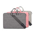 ST06SDJ Frosted PU Business Laptop Bag with Detachable Shoulder Strap, Size:15.6 inch(Light Gray)