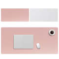 ZD01 Double-sided PU Mouse Pad Table Mat, Size: 90 x 40cm(Pink+Silver)