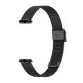 For Fitbit Luxe Clip-on Metal Watch Band(Black)