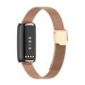 For Fitbit Luxe Clip-on Metal Watch Band(Rose Gold)