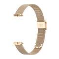 For Fitbit Luxe Clip-on Metal Watch Band(Champagne Gold)