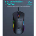 iMICE T60 7-key Custom Colorful Luminous Wired Honeycomb Gaming Mouse, Cable Length: 1.8m(Black)