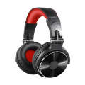 OneOdio Pro-10 Head-mounted Noise Reduction Wired Headphone with Microphone, Color:Black Red