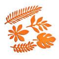 10 in 1 Creative Paper Cutting Shooting Props Tree Leaves Papercut Jewelry Cosmetics Background P...