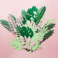 10 in 1 Creative Paper Cutting Shooting Props Tree Leaves Papercut Jewelry Cosmetics Background P...