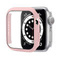 Shockproof PC Protective Case with Tempered Glass Film For Apple Watch Series 8 / 7 41mm(Pink)