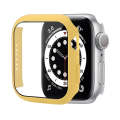 Shockproof PC Protective Case with Tempered Glass Film For Apple Watch Series 8 / 7 41mm(Yellow)