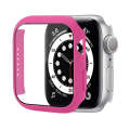 Shockproof PC Protective Case with Tempered Glass Film For Apple Watch Series 8 / 7 41mm(Rose Red)