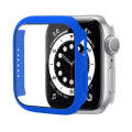 Shockproof PC Protective Case with Tempered Glass Film For Apple Watch Series 8 / 7 41mm(Dark Blue)