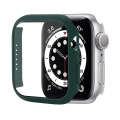 Shockproof PC Protective Case with Tempered Glass Film For Apple Watch Series 8 / 7 41mm(Dark Green)