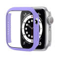 Shockproof PC Protective Case with Tempered Glass Film For Apple Watch Series 8 / 7 41mm(Purple)
