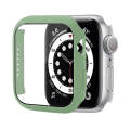 Shockproof PC Protective Case with Tempered Glass Film For Apple Watch Series 8 / 7 45mm(Mint Green)