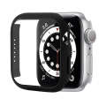 Shockproof PC Protective Case with Tempered Glass Film For Apple Watch Series 8 / 7 45mm(Black)
