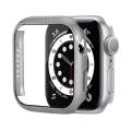 Shockproof PC Protective Case with Tempered Glass Film For Apple Watch Series 8 / 7 45mm(Silver)