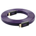 ULT-unite 4K Ultra HD Gold-plated HDMI to HDMI Flat Cable, Cable Length:1m(Transparent Purple)