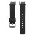 For Fitbit Charge 5 Nylon Canvas Watch Band(Black)