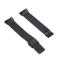 For Fitbit Charge 4 Double Insurance Buckle Milanese Watch Band(Black)