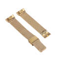 For Fitbit Charge 4 Double Insurance Buckle Milanese Watch Band(Gold)