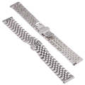 20mm Five-bead Stainless Steel Watch Band(Silver)