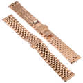 20mm Five-bead Stainless Steel Watch Band(Rose Gold)