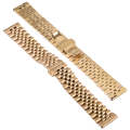 22mm Five-bead Stainless Steel Watch Band(Gold)
