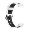For Huawei Watch GT 3 42mm 20mm Two-color Stripe Silicone Watch Band(White Black)