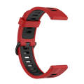 For Huawei Watch GT 3 42mm 20mm Two-color Stripe Silicone Watch Band(Red Black)