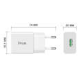 IVON AD-35 2 in 1 18W QC3.0 USB Port Travel Charger + 1m USB to USB-C / Type-C Data Cable Set, EU...
