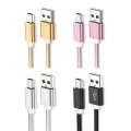 5 PCS Mini USB to USB A Woven Data / Charge Cable for MP3, Camera, Car DVR, Length:2m(Rose Gold)