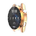 For Huawei Watch 3 Pro Scale Electroplated PC + Tempered Glass Watch Case(Rose Gold)