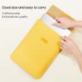 4 in 1 Lightweight and Portable Leather Computer Bag, Size:13/14 inches(Yellow)