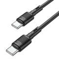 hoco X83 60W USB-C / Type-C to USB-C / Type-C Victory Charging Data CableLength1m(Black)