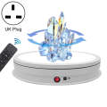 42cm LED Light Electric Rotating Display Stand Turntable, Power Plug:UK Plug(White)