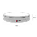 42cm LED Light Electric Rotating Display Stand Turntable, Power Plug:UK Plug(White)