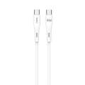 TOTU BT-022 Skin Sense Series Type-C to Type-C Silicone Data Cable, Length:1m(White)